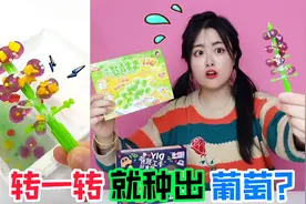 自制葡萄串！棍子在水中转一转，就会做出葡萄，真的能成功吗？视频封面