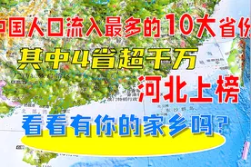 中国人口流入最多的10大省份，其中4省超千万，有你的家乡吗？视频封面