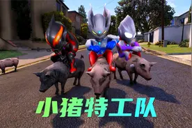 格丽乔被怪兽抓走了，三个小奥特曼骑着小猪救妈妈，他们能成功吗视频封面