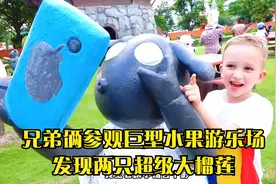 兄弟俩参观巨型水果游乐场，发现两只超级大榴莲视频封面