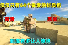 我的世界：只有64个像素，低配电脑也能用的材质包，到底有多惊艳
