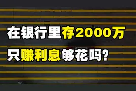 在银行里存2000万，只赚利息够花吗？还用工作吗？视频封面