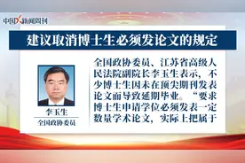 李玉生委员：建议取消博士生必须发论文的规定视频封面
