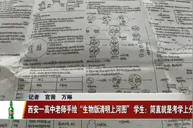 西安一高中老师手绘“生物版清明上河图”视频封面