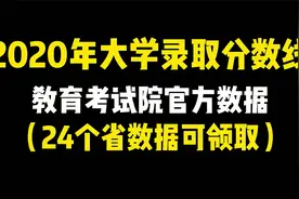 24省《2020年大学录取分数线》官方数据都整理好了视频封面