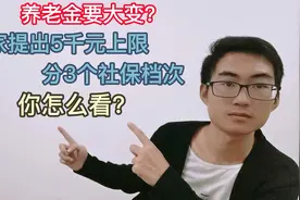 有专家提议养老金5000元上限，设置3个社保档次，你怎么看？视频封面