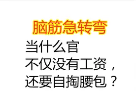 脑筋急转弯：当什么官不仅没有工资，还要自掏腰包？视频封面