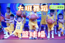 幼儿园大班舞蹈《篮球操》，篮球律动自编舞，小朋友跳得真棒视频封面