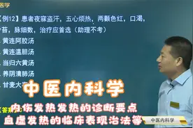 中医内科学：内伤发热发热的诊断要点，血虚发热的临床表现治法等视频封面