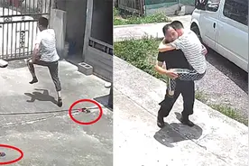 农历5月毒虫生！36岁男子遇蛇被吓跑飞鞋 蹦起来挂父亲身上求安慰