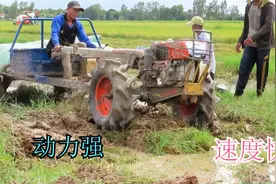田野上的手扶拖拉机，载满货物发动力，太强大了视频封面