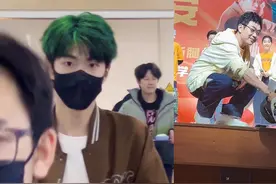 男生把头发染成绿的，颜值蹭的一下变高，意外得到演员大鹏关注视频封面