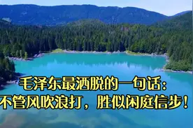毛泽东最洒脱的一句话：不管风吹浪打，胜似闲庭信步！视频封面