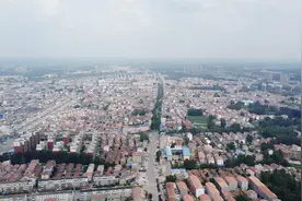 航拍扶沟县北部老城区，高空视角下的县城全貌视频封面