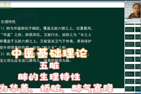 中医基础理论-五脏-肺的生理特性：肺为华盖、娇脏、肺气宣降视频封面