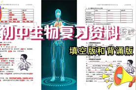 初中生物七年级下册复习资料背诵版和填空版，一线教师吐血整理！视频封面