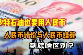 沙特石油也要用人民币了，人民币计价与人民币结算到底有啥区别？视频封面