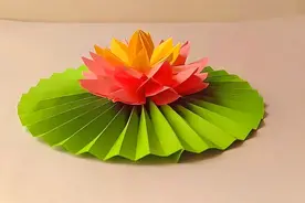宝宝学折纸：折纸基础篇，折纸荷花简易版，小学生都能学会的折纸视频封面