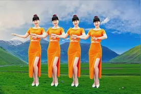 燕子广场舞《月下莲花开》柔美的歌伴舞，深夜聆听解压助眠