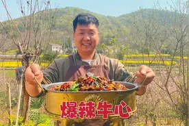 大哥现在成兽医了，辛苦后吃炖“牛心火锅”，麻辣下饭视频封面