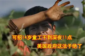 用工荒咋办？可招14岁童工干到深夜11点，美国政府这法子绝了视频封面