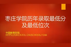 枣庄学院历年录取最低分及最低位次视频封面