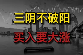 股票出现三阴不破阳洗盘，后市要大涨，重点关注视频封面