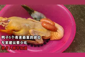 鸭子5个毒素最重的部位，专家建议要少吃，很多人都不知道视频封面
