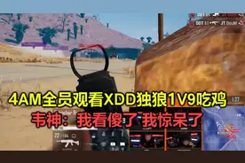 4AM观战XDD独狼1V9吃鸡，全员当场惊呆，韦神：我看傻了，他有挂视频封面