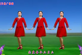甜蜜情歌广场舞《三月三》歌声甜美欢快，唱得桃花朵朵开，真好听视频封面