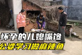 怀孕的儿媳嘴馋，57岁的公婆准备草鱼，要学习做麻辣鱼，暖心了