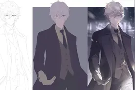 男，上半身的画法，简单线稿理解，重点上色讲解视频封面