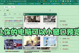 你的电脑浏览器可以小窗口预览吗