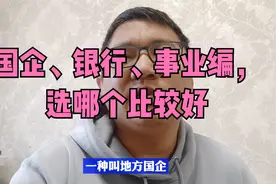 国企、银行、事业编，选哪个最好呢视频封面