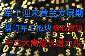 盘点军工板块的核心逻辑，十二大高成长潜力龙头公司！视频封面