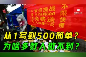 从1写到500很简单？南科大高材生直言做不到！视频封面
