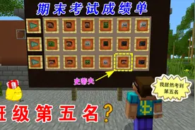 我的世界：史蒂夫力争上游，居然考进班级前五，荣登年级榜单！视频封面