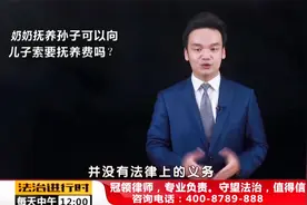 老人抚养孙子，儿子儿媳在外打工，连抚养费都不给视频封面