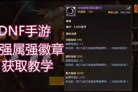 DNF手游最强属强徽章获取教学视频封面