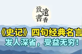 《史记》四句经典名言，以人为鉴可知得失！发人深省，受益无穷视频封面