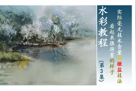 学浪计划--水彩教程 看起来很厉害，实际毫无技术含量的撒盐技法视频封面