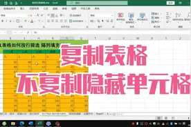 复制excel表怎么能不复制隐藏单元格视频封面