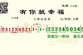 《有你就幸福》D调（李昕融 叶泳沺）高清动态乐谱
