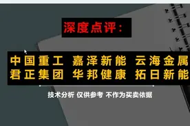 点评：中国重工 嘉泽新能 云海金属 君正集团 华邦健康 拓日新能视频封面