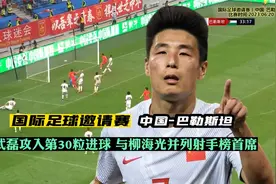中国男足2-0巴勒斯坦，武磊破门，与前辈并列国足历史射手榜首席视频封面