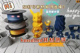 3D打印耗材如何选？kexcelled耗材测评，含大量stl图纸分享。视频封面