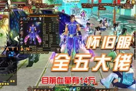 天龙八部怀旧服：充值2万的星宿，全身5级石头，14万的血量！