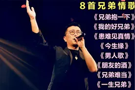8首兄弟情歌曲《兄弟抱一下》《我的好兄弟》《患难见真情》
