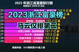 2023浙江富豪榜出炉！马云仅排第二，前首富宗庆后连前5都进不了视频封面