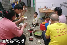2岁儿子吃饭就跪着哭，气得我想打了，没有爸爸的孩子可怜又难教视频封面